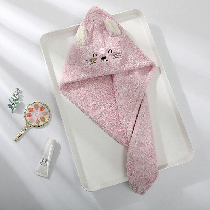 Dry Hair Cap Coral Velvet Hair Cap Quick Dry Drying Bath Shower Hat ⊰