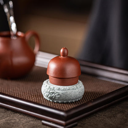Chinese Green Teacup Mat Tea Pet 8cm 3.2in Tea Play Kung Fu Tea Table Decoration