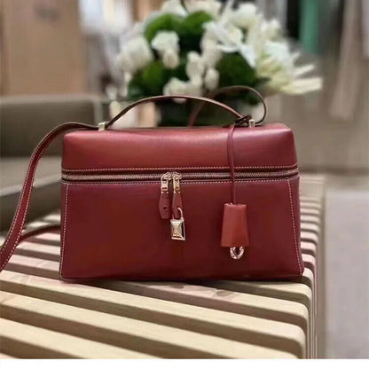 Box Bags Ladies Women Cowhide Shoulder Bag Fashion Crossbody Bag
