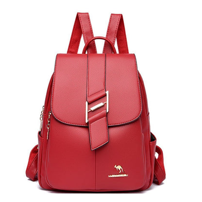 Leather Backpack Purse Luxury Bags Multifunction Travel Rucksack School Book Bag