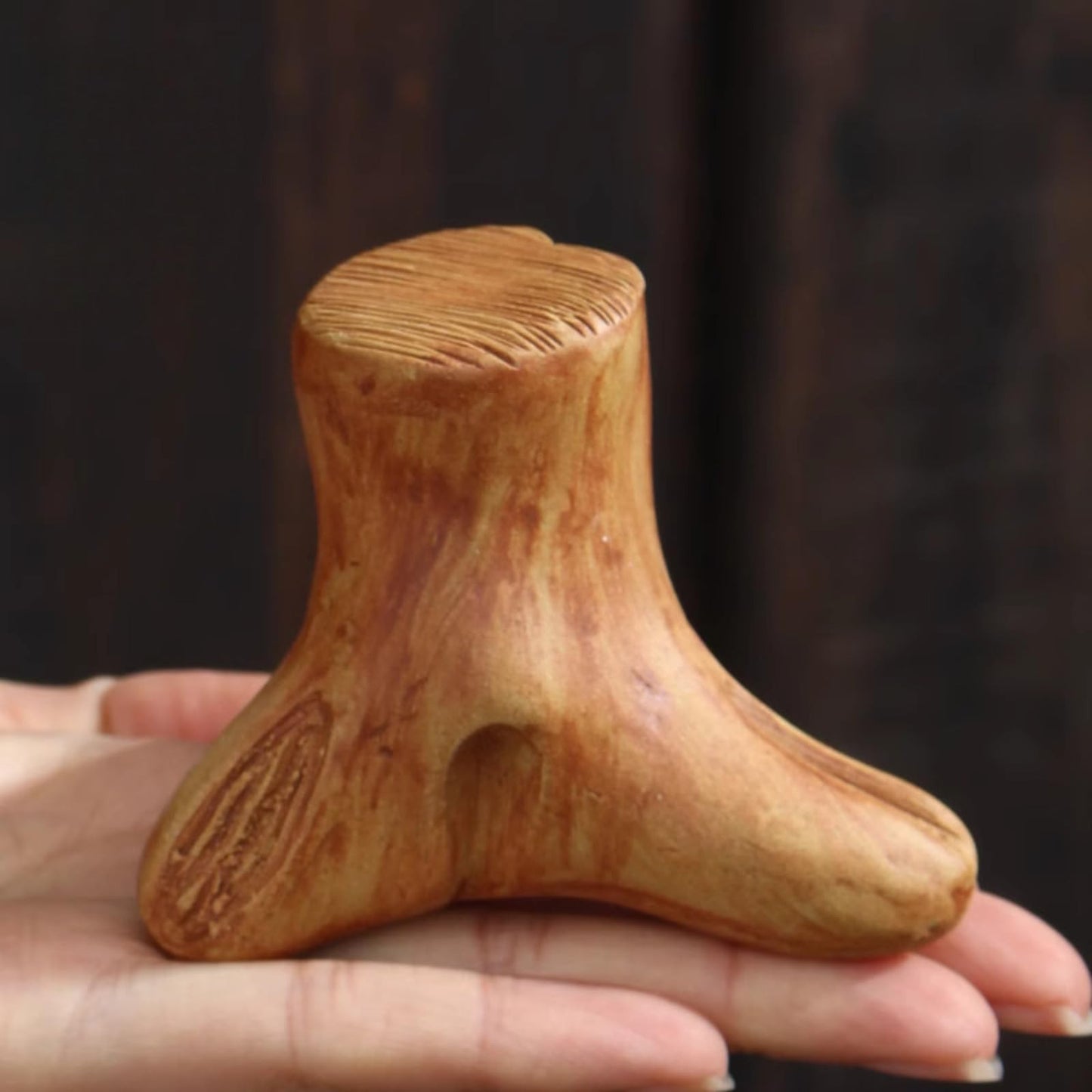 Tree Stump Tea Pet Ornament 7.4cm 3in Kungfu Tea Ceremony Tea Set Decoration