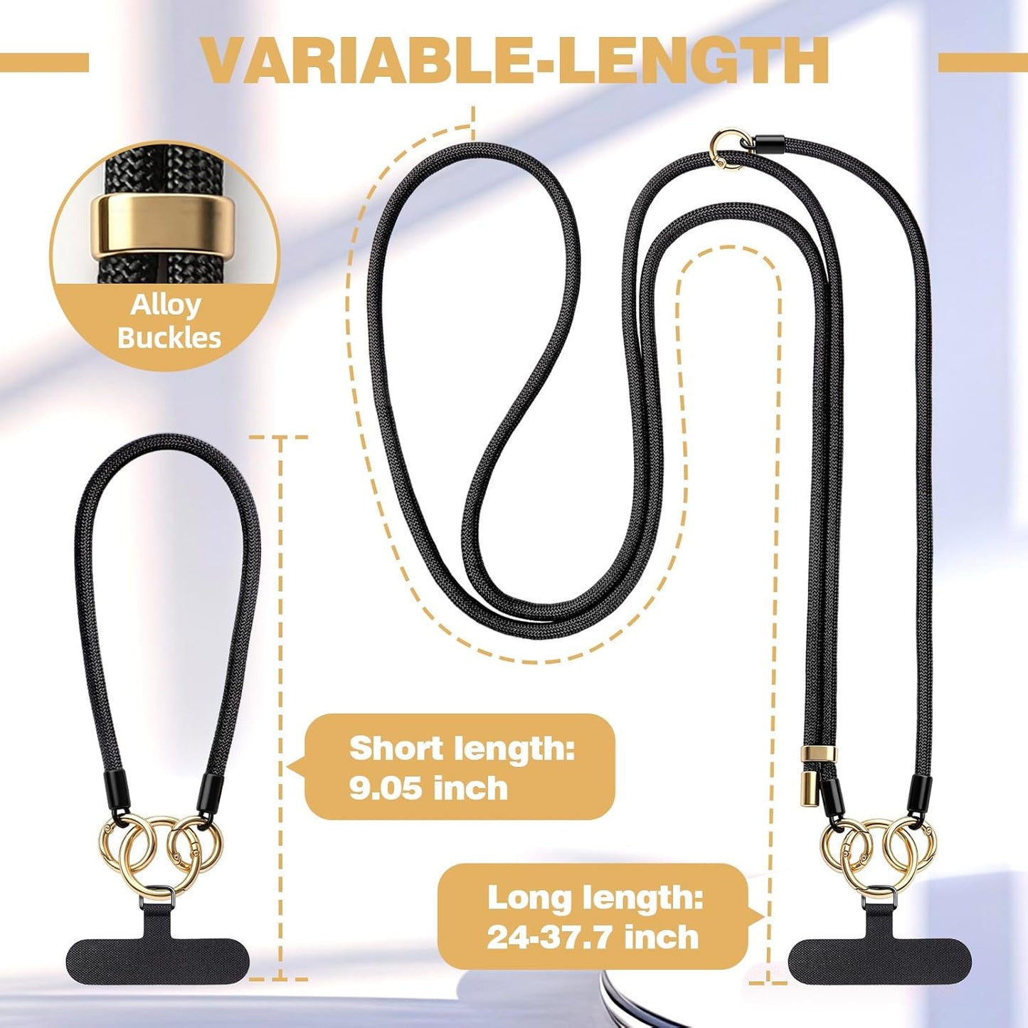 Adjustable Phone Lanyard,Universal Wrist Strap for Cellphone Case,Anti-Theft Wom