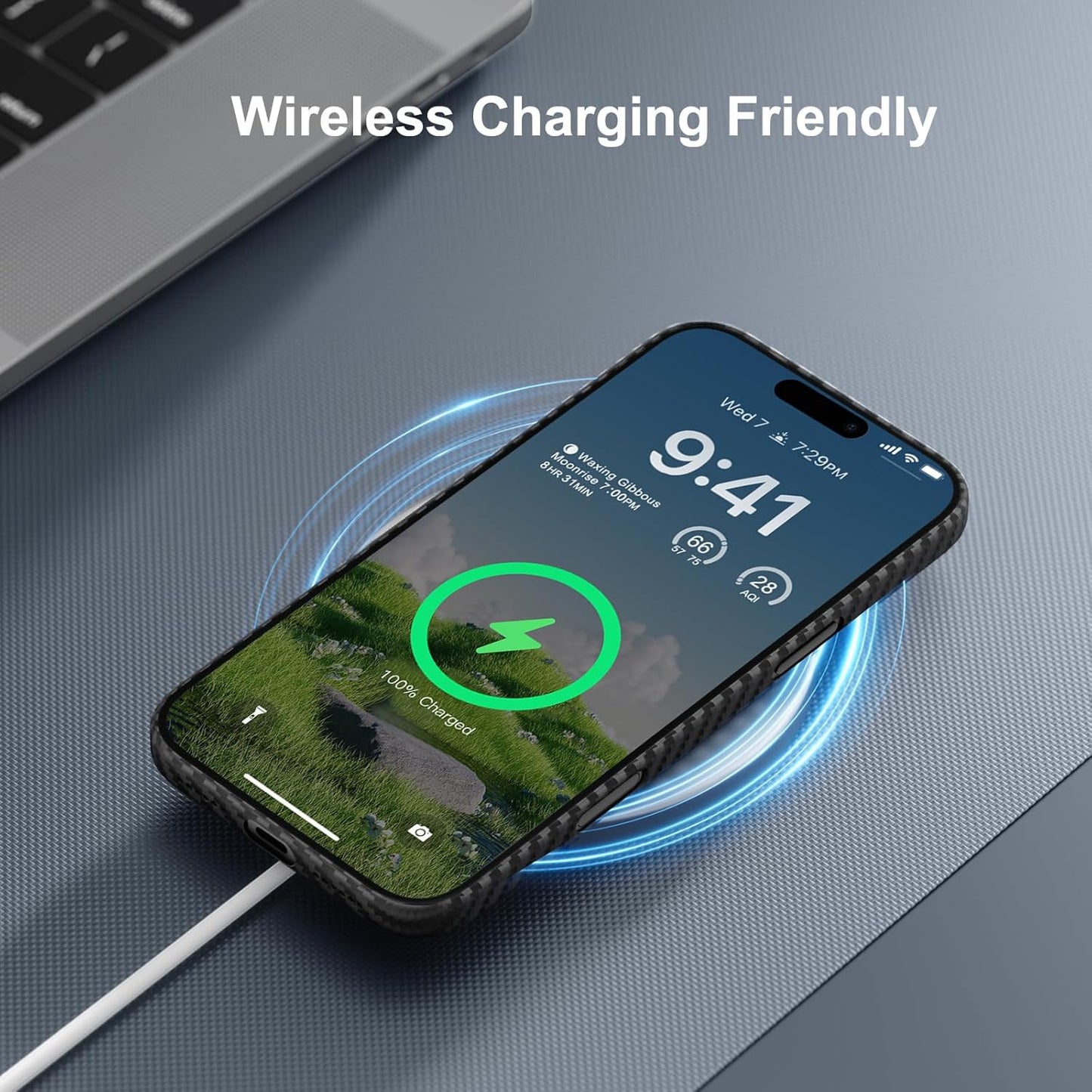 Ultra Thin Case for Iphone 17 Pro Max 0.3 Mm, [No-Case Feeling] Carbon Fiber Pat