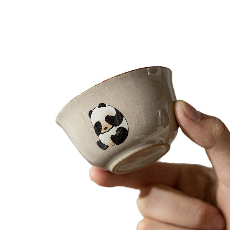 Panda Flower Ceramic Master Cup Tea Cup Kung Fu Tea Set Tea Drinking
