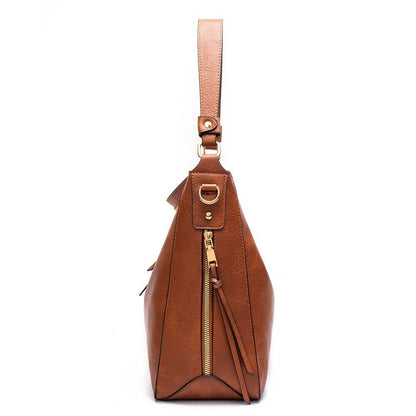 Brown Women's Large Tote Bag Faux Leather Ladies Shopper Shoulder Bag Cross Body