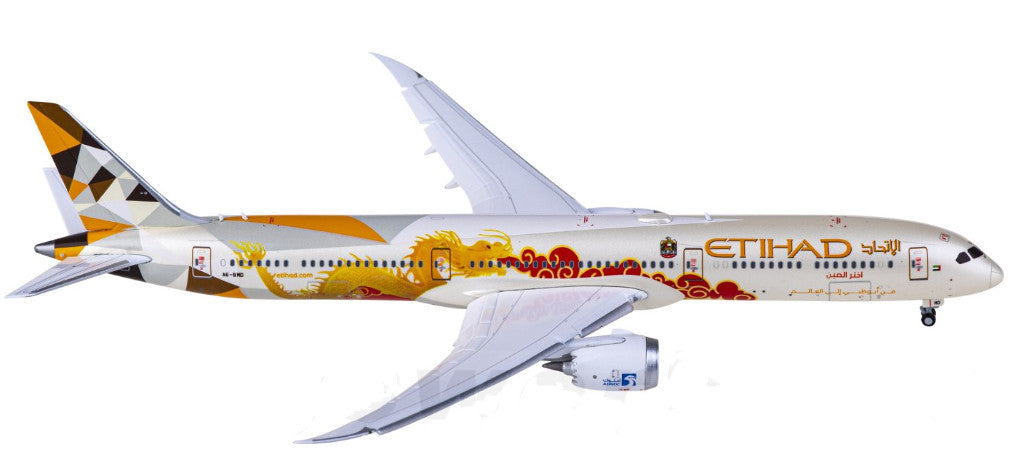 1:400 JC Wings ETIHAD BOEING 787-10 Passenger Airplane Flap Down Diecast Model