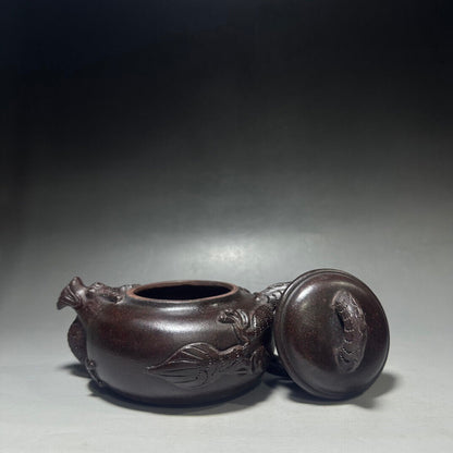 Chinese Yixing Zisha Clay Handmade Exquisite Teapot （盘龙壶 底款：贡局）