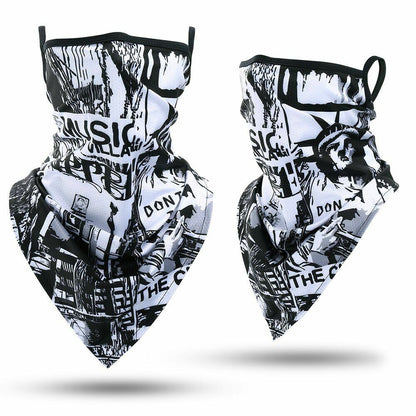 Printed Bandana Cycling Ear Face Mask Neck Gaiter Hunting Running Scarf 26*42 CM