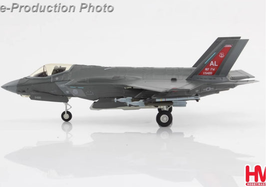 1:72 HM F-35A "Red Tail" 18-5420, 187 FW, Alabama ANG 2024 Fighter Diecast Model