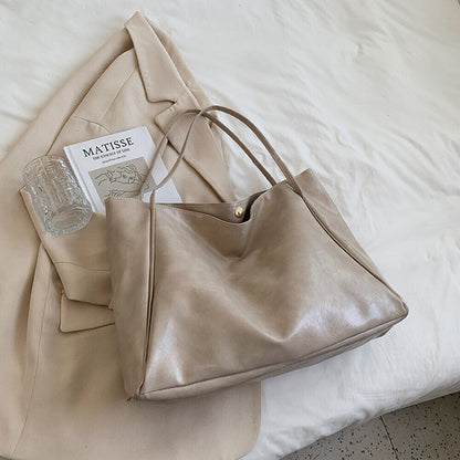 Tote Bag Bucket Bag Messenger Bag PU Leather Underarm Handbags Portable Casual
