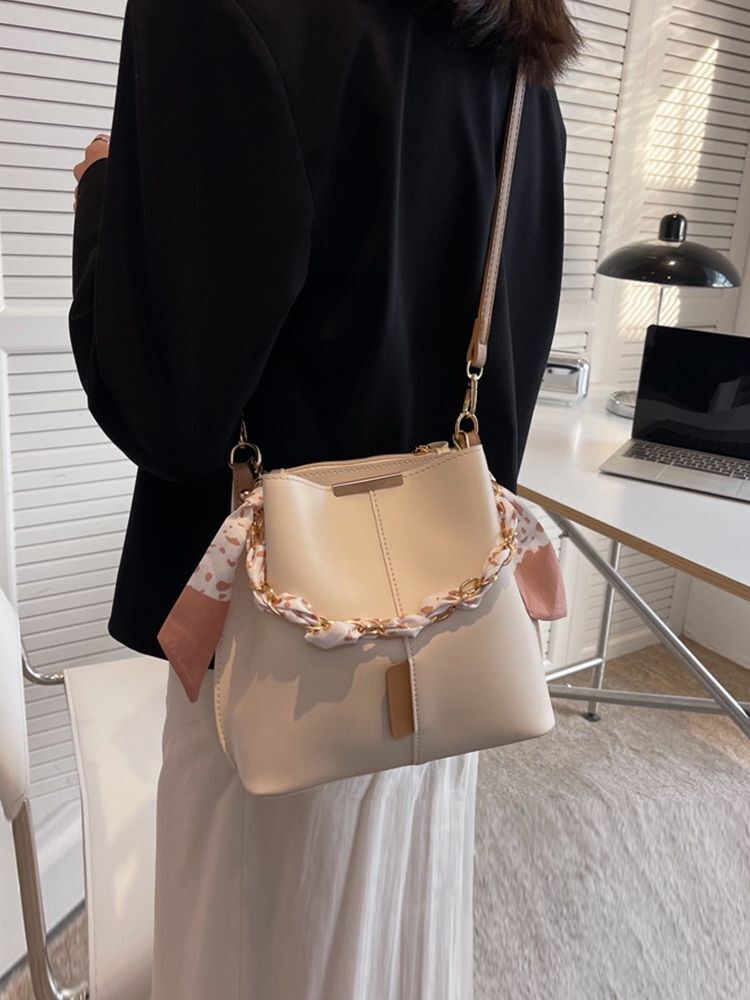 Fashion Bucket Crossbody Bag Large Shoulder Bag Luxury Chain Handbag 23*21*12 CM