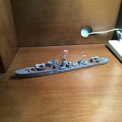 Polish Navy Destroyer 1:400 Scale Paper Battleship Model 3D Warship Paper Model