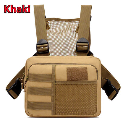 Tactical Combat Chest Rig Bag Front Pouch Recon Kit Pack Oxford Protective Vest