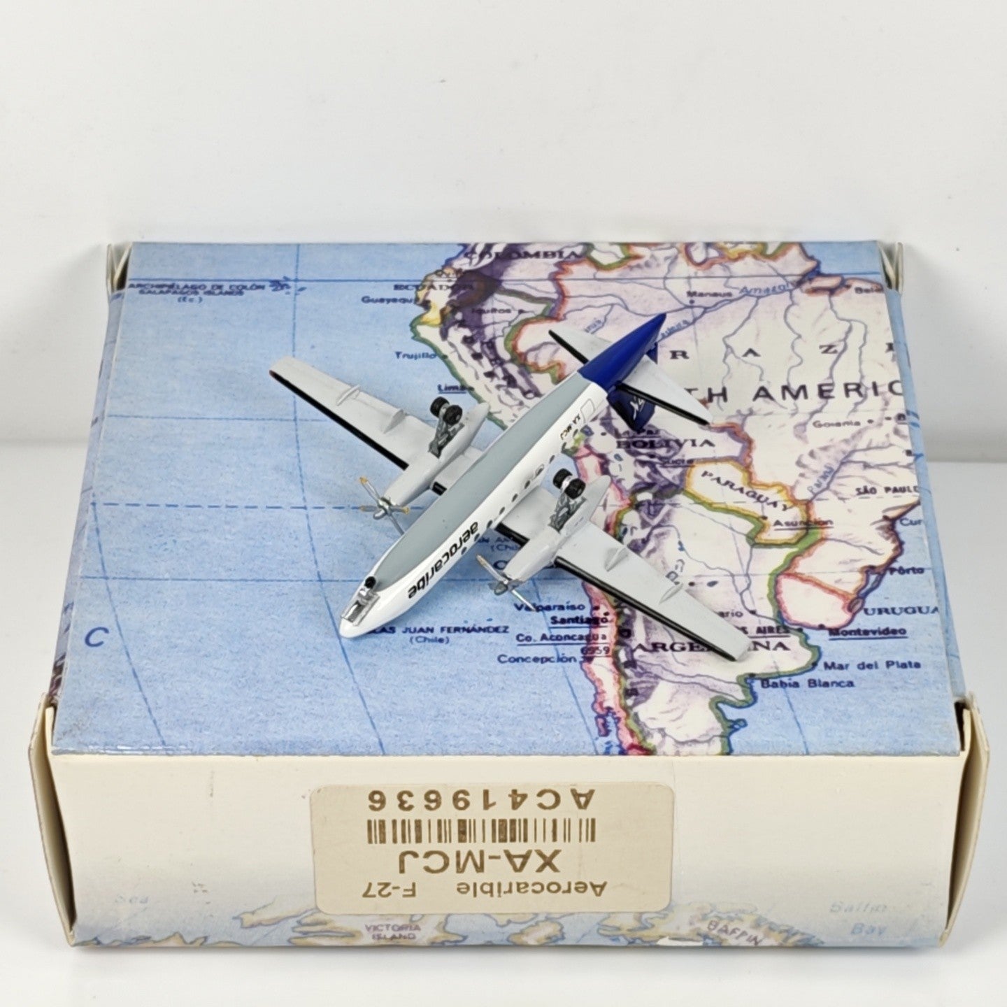 1:400 Aeroclassics Aerocaribe Fokker F-27 XA-MCJ Passenger Plane Diecast Model