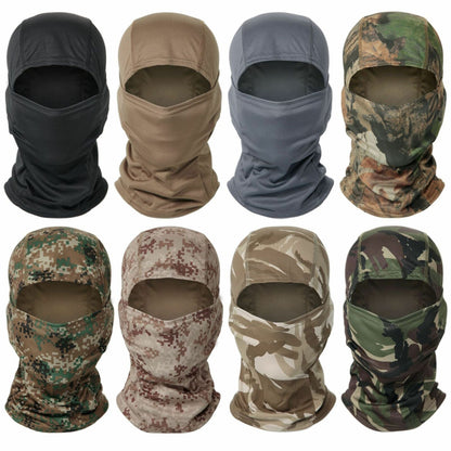 Tactical Camouflage Full Face Mask Hunting Cycling Sports Helmet Liner Military
