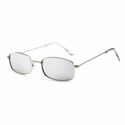 Small Sunglasses Square Hiking Retro Transparent Clear Frame Metal Frame Eyewear