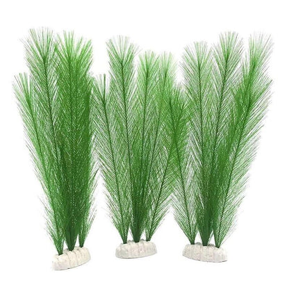 Aquarium Decoration Fish Tank Artificial Grass Water Plants 30cm Silk Fabric 3Pc