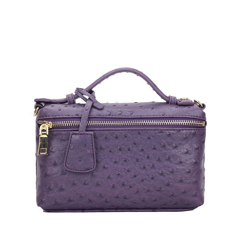Handbag Ostrich Pattern Leather Bag Women Clutch Party Purse Ostrich Bag Chain