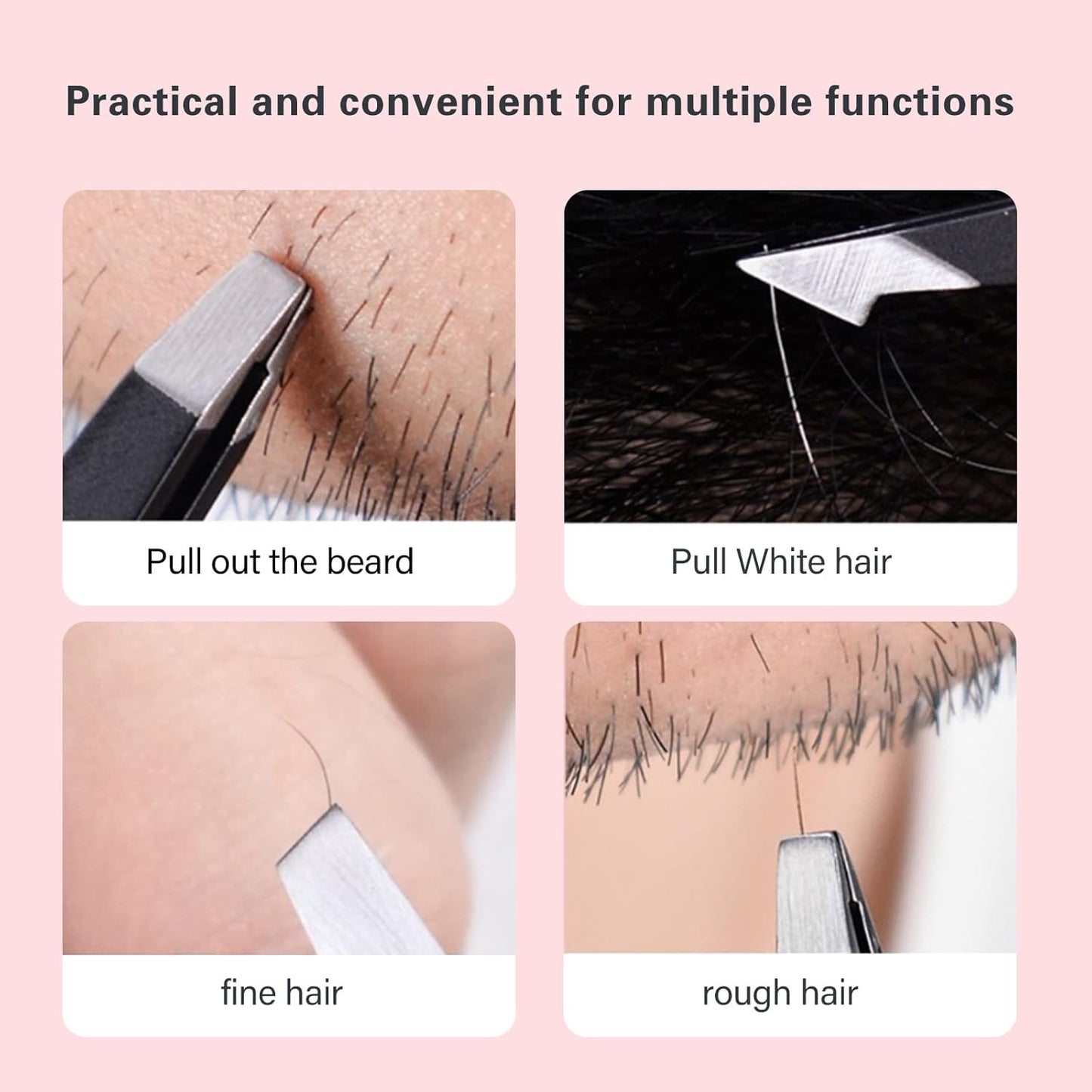 Eyebrow Tweezers Eyebrow Clip 4Piece Hair Beauty Pluckers Stainless Steel