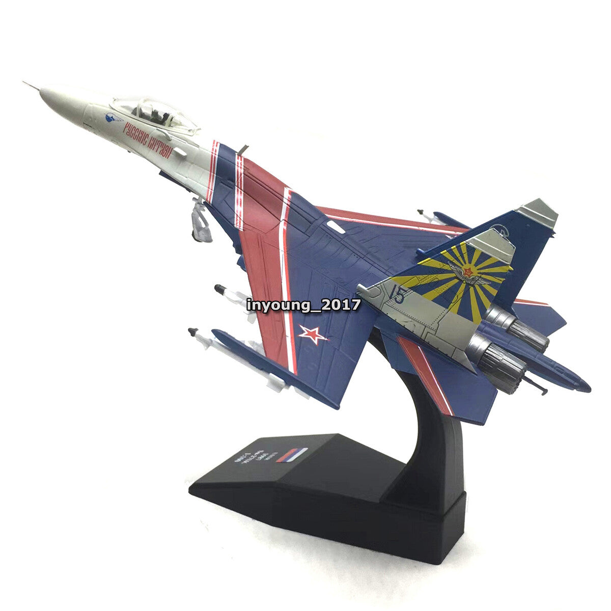 1/100 1987 Sukhoi SU-27 Flanker Plane Model Diecast Military Airplane Model