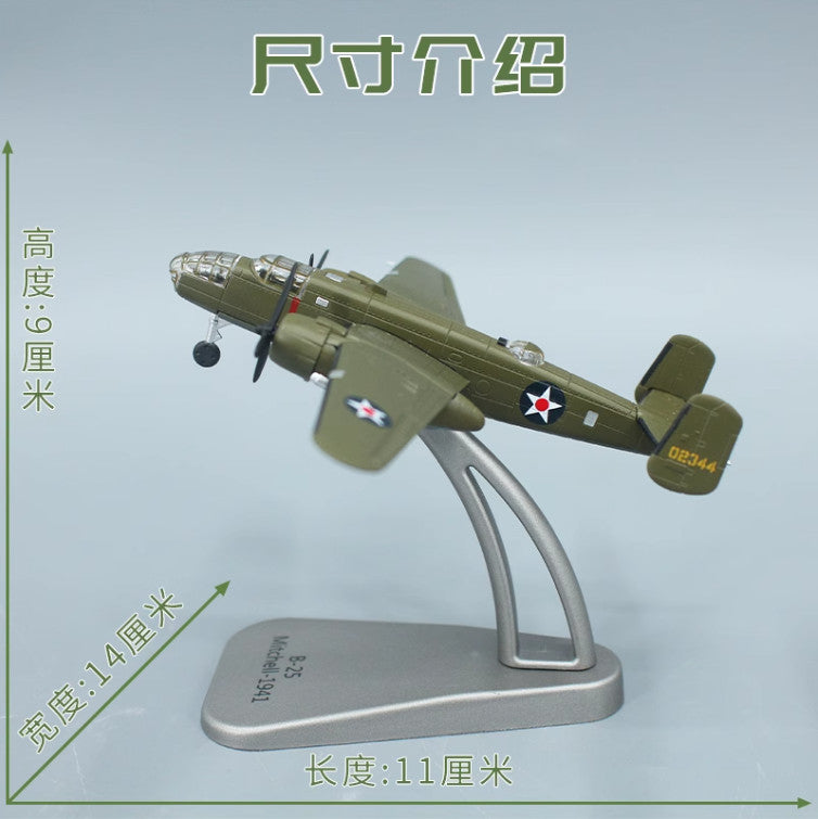 1:144 U.S. ARMY B-25 Mitchell-1941 Fighter Plane Diecast Bomber Model Collection