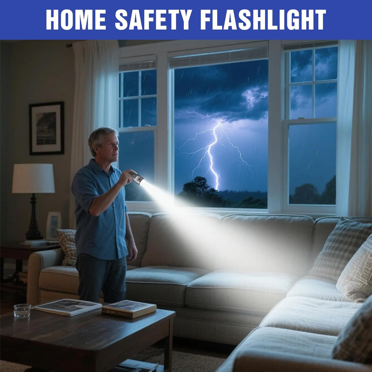 3 Pack Rechargeable Emergency Lights for Home Power Failure Rechargeable Plug in