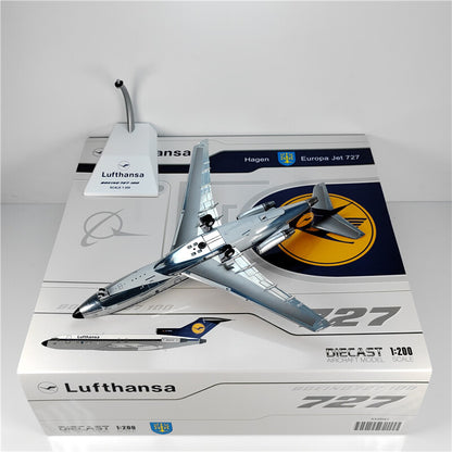 1:200 Wings Lufthansa BOEING 727-100 Passenger Airplane Diecast Aircraft Model