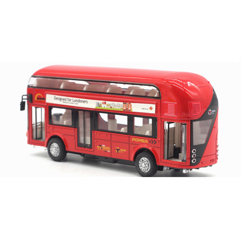 London Double Decker Bus Toy Metal Diecast Toy Vehicle Boys Toys for Kids Gifts