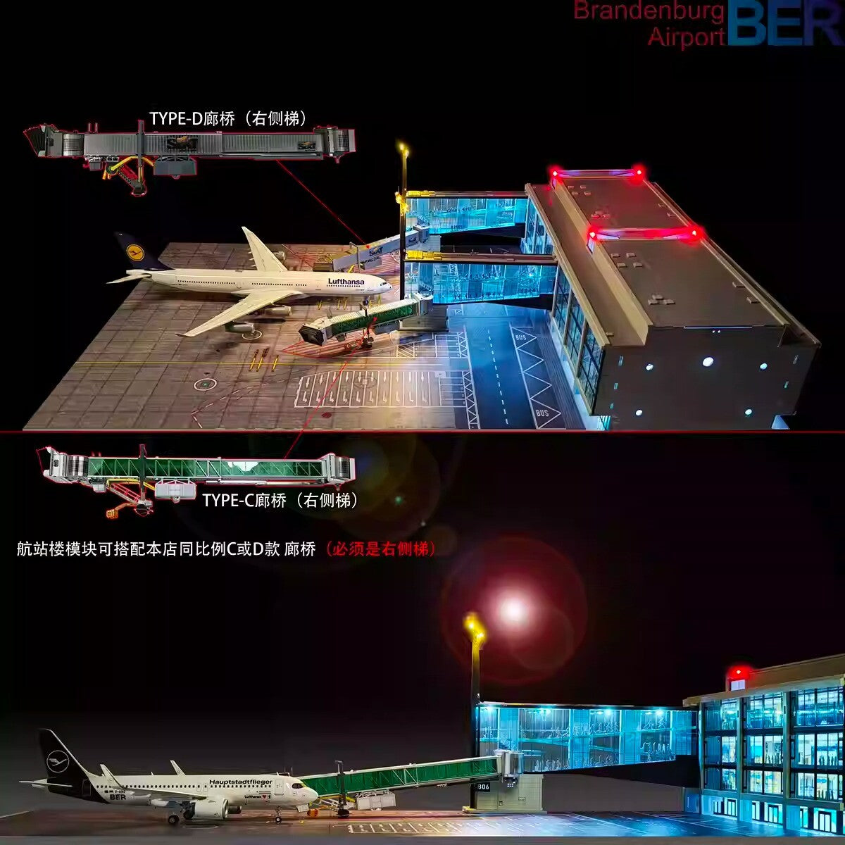 1/200 Airplane Airport Module Terminal Apron Model with Lighting