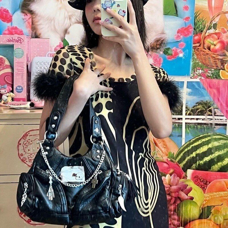 21*11*6cm Vintage Shoulder Bag Crossbody Purse Synthetic Leather Handbags Pouch
