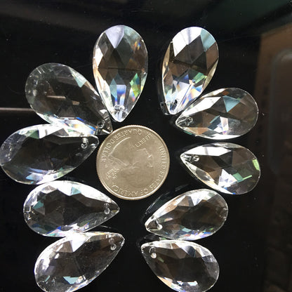 10PC 28MM Clear Angel Tear Crystal Suncatcher Austrian Crystal Chandelier Lamp
