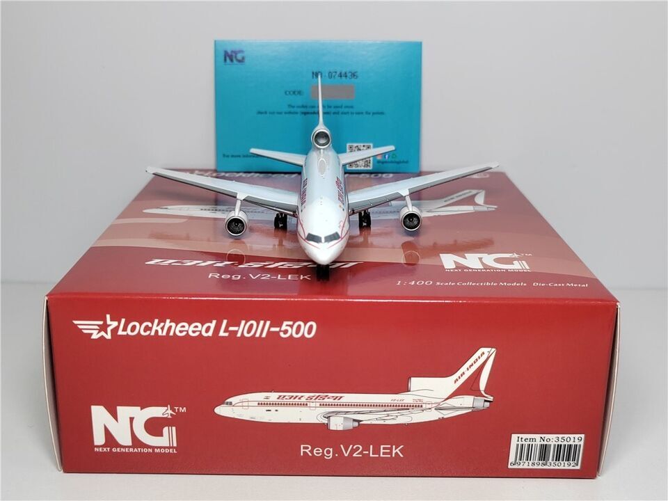 1:400 NG Model AIR INDIA Lockheed L-1011-500 Passenger Aircraft Diecast Model