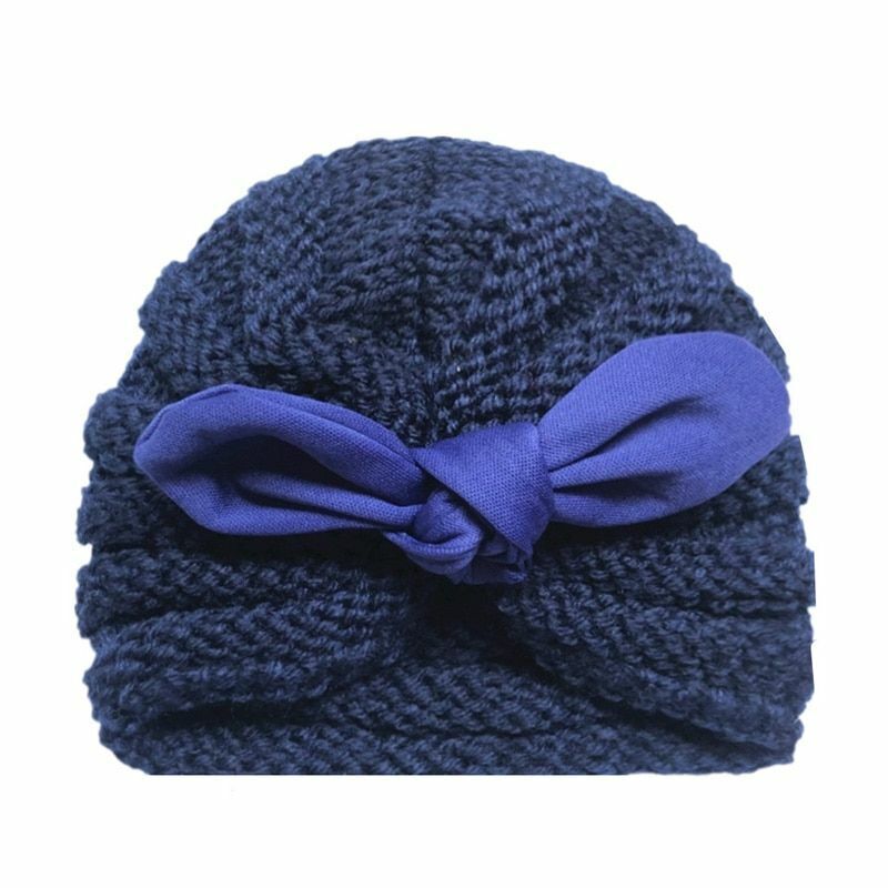 Baby Hat Knitted Winter Girls Bonnet Beanie Turban Newborn Cap Boys Accessories