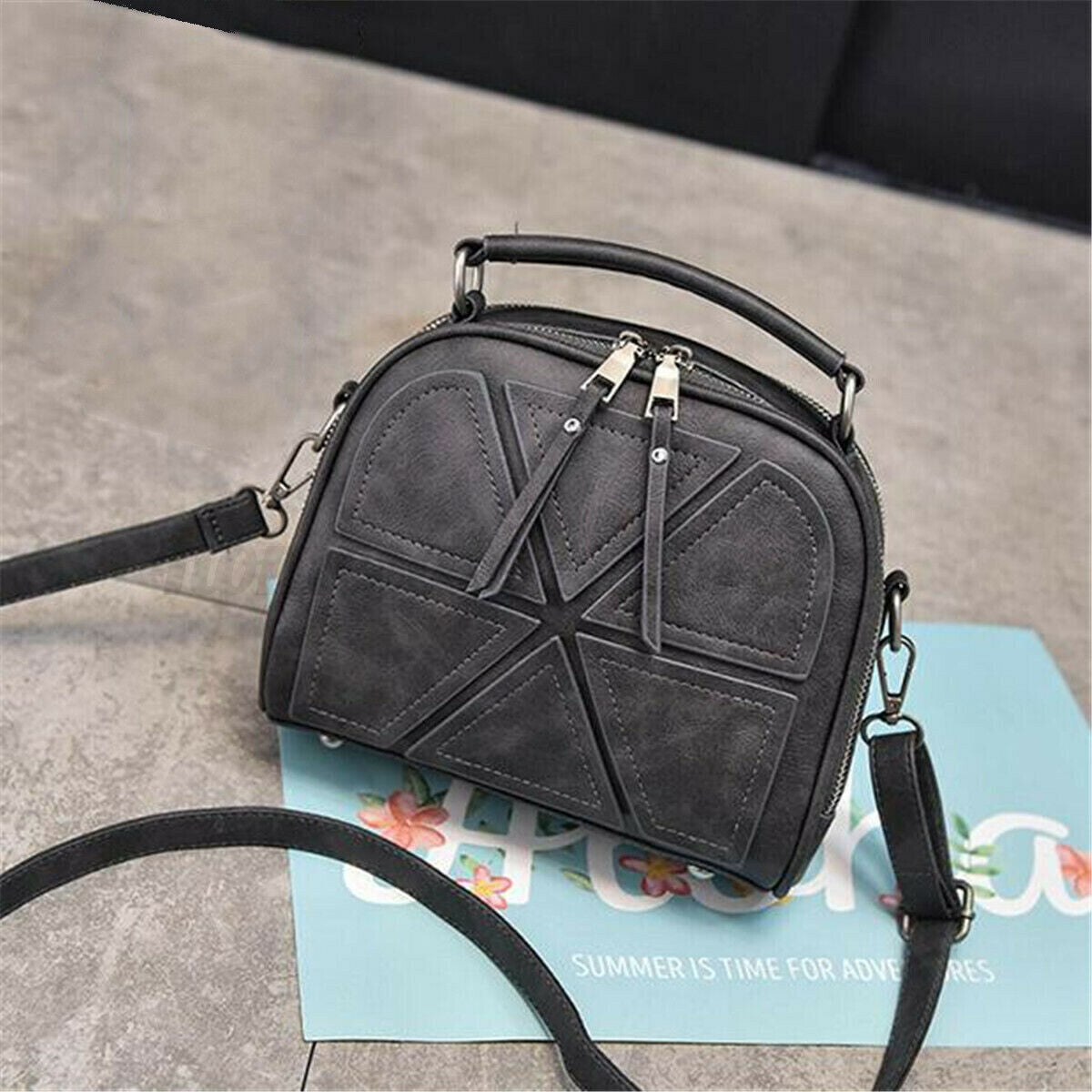 Women Ladies PU Leather Shoulder Bag Messenger Crossbody Handbag Tote Purse