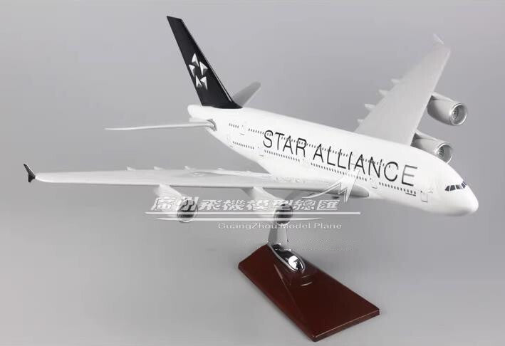 45CM STAR ALLIANCE AIRBUS A380 Passenger Airplane Resin Aircraft Aeroplane Model