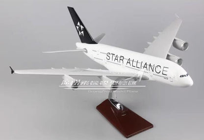 45CM STAR ALLIANCE AIRBUS A380 Passenger Airplane Resin Aircraft Aeroplane Model
