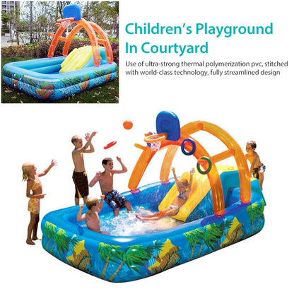Children Slide Swimming Pool Inflatable Toys Summer Water Play Pool Kids Slide