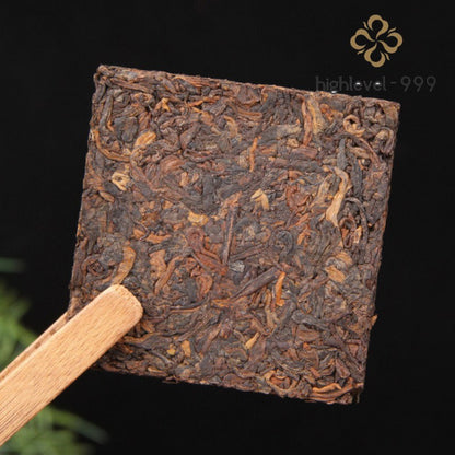 36g Ripe Pu'er Yunnan Laobanzhang Chenxiang Aged Mini Compressed Tea Brick