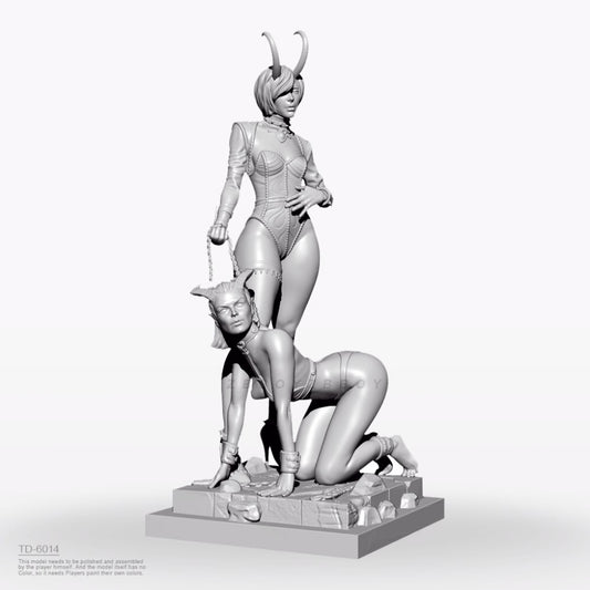 1/24 resin figure model kit Tame the evil female demon Unassembled Unpainted
