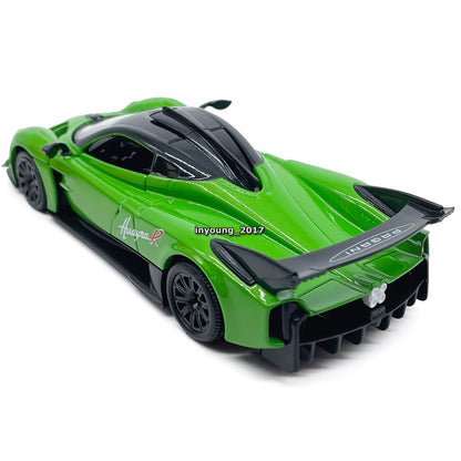 1/36 Pagani Huayra R Model Car Diecast Toy Vehicle for Boys Kids Gifts Green
