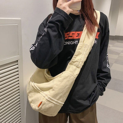 Ladies Bag Unisex Canvas Student Shoulder Bag Handbag Women Shopping Bag