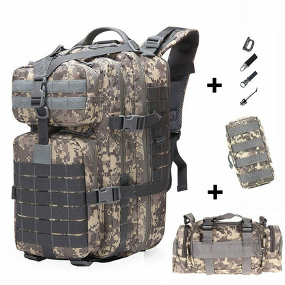 50L Tactical Bag Military Army Backpack Outdoor Multifunction Hiking Rucksack