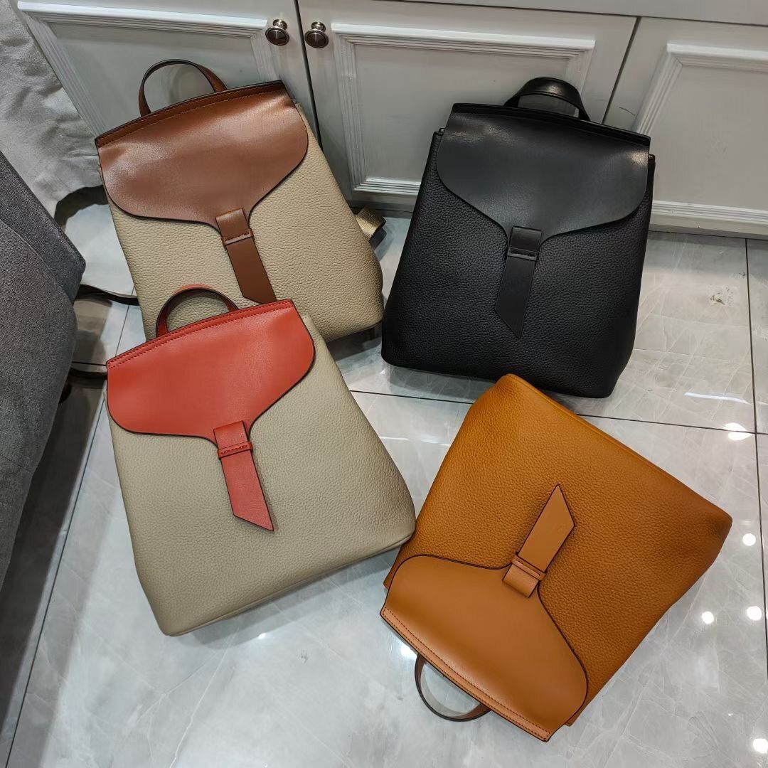School Book Bag All-match Real Leather Backpack Cowhide Shoulder Bag 27*13*28 CM