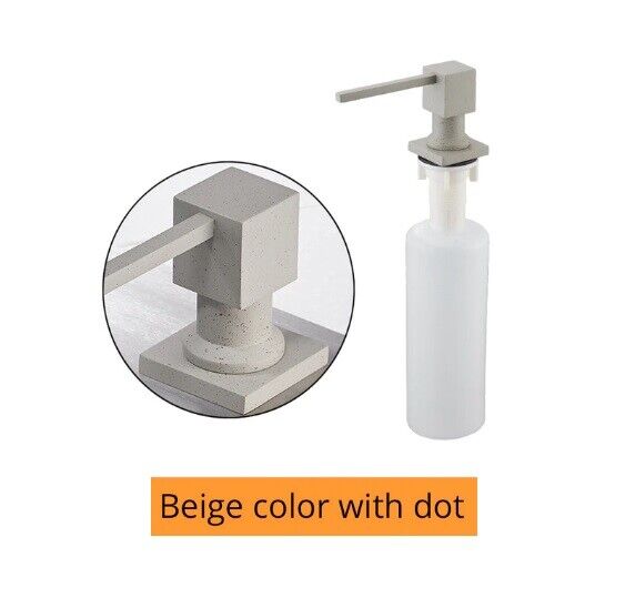 Deck Mounted Kitchen Soap Dispensers 400ml Square Pump Chrome Finish Counter Top