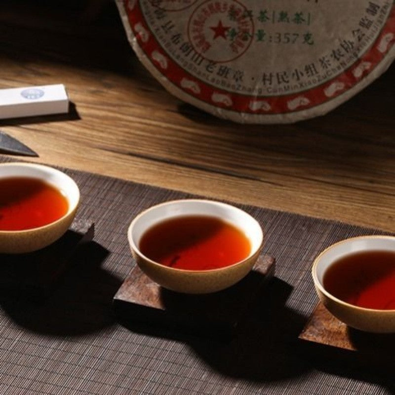 357g Yunnan Peacock Impression 2020 Chen Xiang Ripe Pu'er Tea Qizi Cake Tea