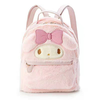 New Cinnamoroll Cute Plush Big Face Ears Back Backpack Plush Headform Backpack