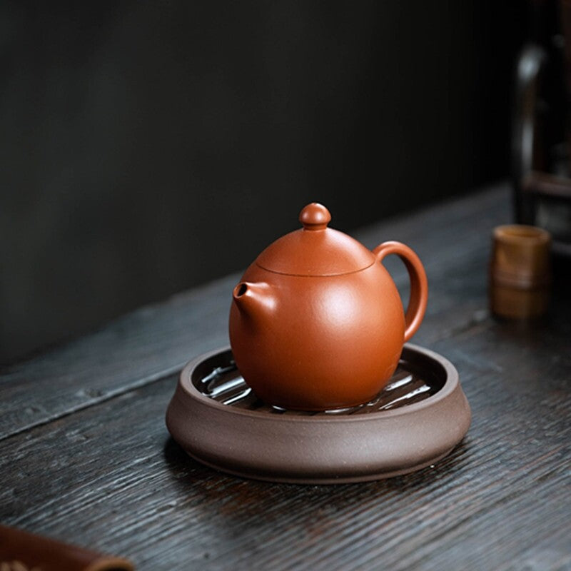 Yixing Zisha Purple Clay Holder For Tea Pot Water Reservoir Mat Round Stand New