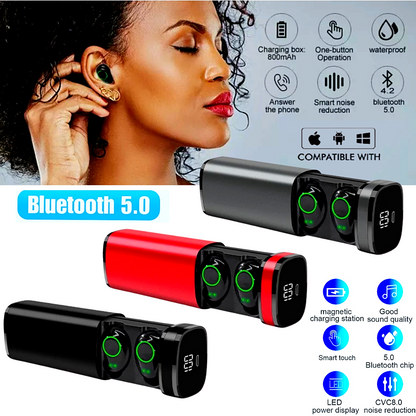 Audifonos inalambricos Bluetooth 5.0 Auriculares Universales Para Telefonos Cell