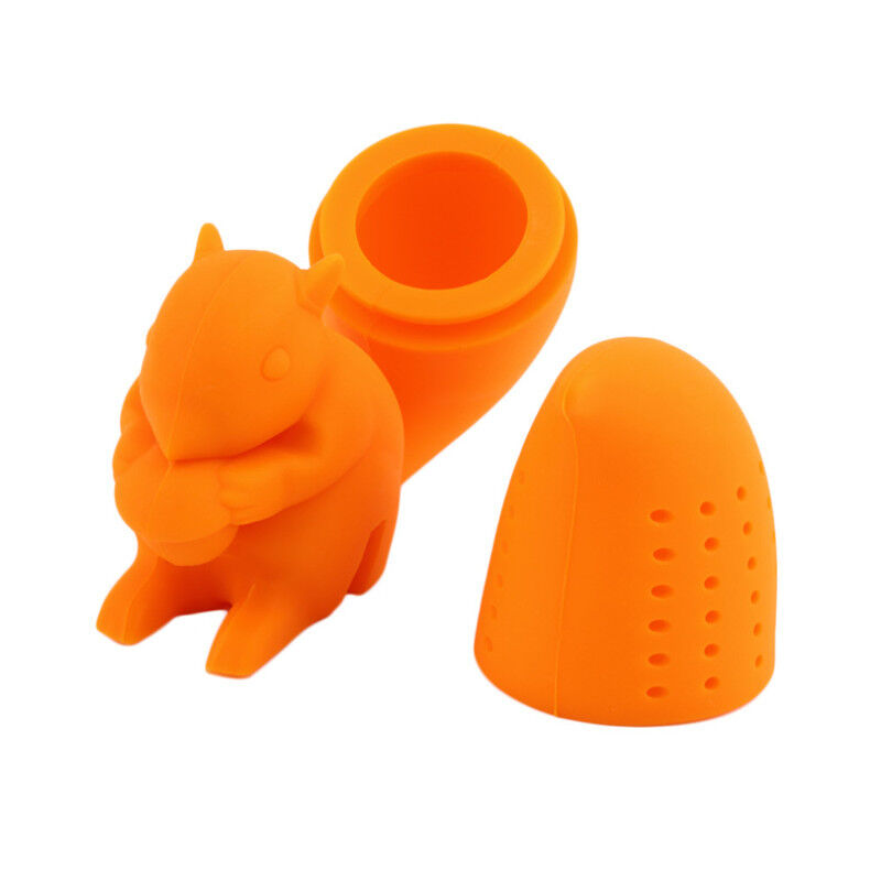Cute Squirrel Tea Strainer Silicone Tea Infuser Filter Diffuser Tea Accessories