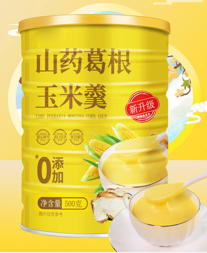 500g/can Yam Pueraria Corn Starch Soup Instant Stomach Nourishing 山药葛根玉米羹